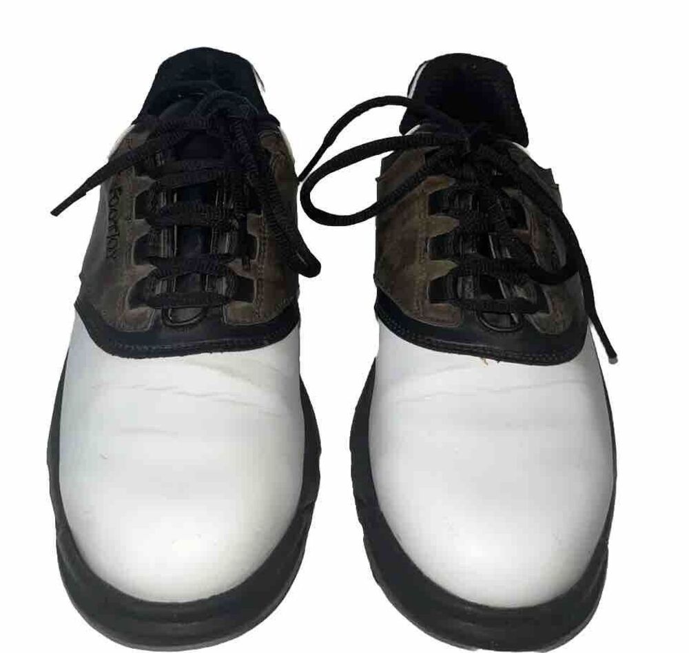Foot Joy Saddle Golf Men’s Shoes Size 8.5 M Spike Sole Style# 45516 Lace Up